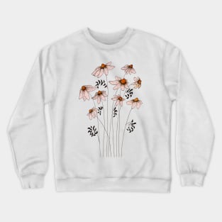 Daisies Illustration Crewneck Sweatshirt